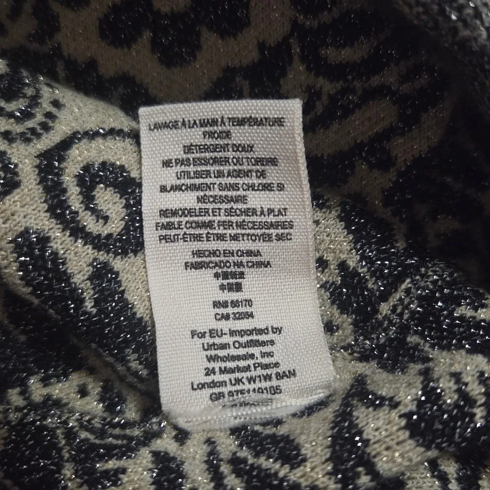 Free‎ People Printed Metallic Flare Leggings Pants XS